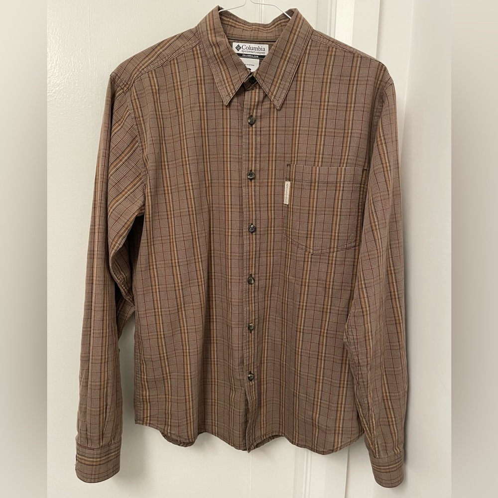 Columbia Men's Brown Plaid Shirt